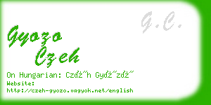 gyozo czeh business card